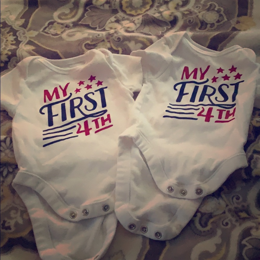 2 0-3 Months 4th of July Onesies